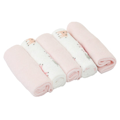 Nurtur 5-Pack Cotton Blend Baby Washcloths Gentle & Absorbent (M2)
