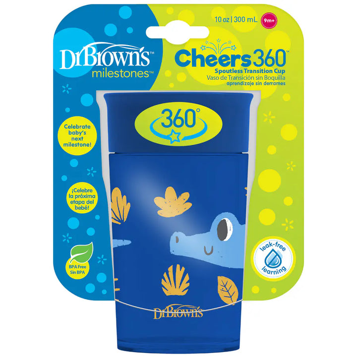 Dr. Browns Smooth Wall Cheers 360 Cup 300ml (Blue)
