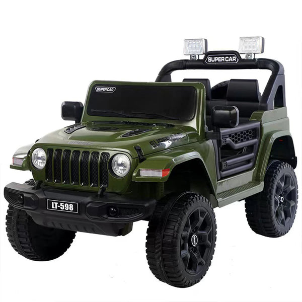 First Drive Jeep 12V Battery Leather Seat Foam Wheel