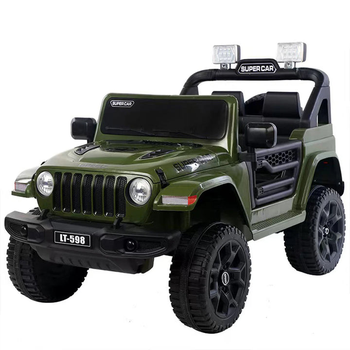 First Drive Jeep 12V Battery Leather Seat Foam Wheel