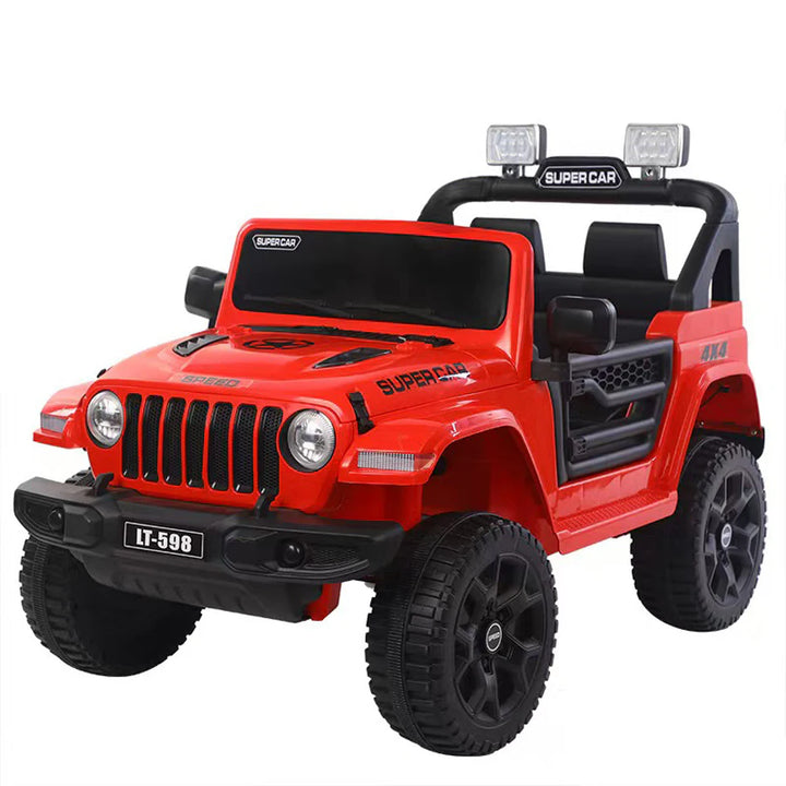 First Drive Jeep 12V Battery Leather Seat Foam Wheel