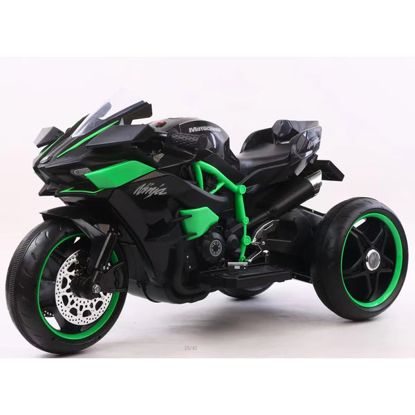 First Drive Kawasaki Ninja 12V Battery Leather Seat Foam Wheel