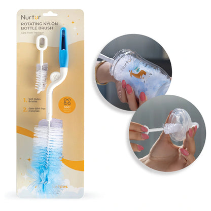 Nurtur Baby Bottle Brush with Teat Brush Included