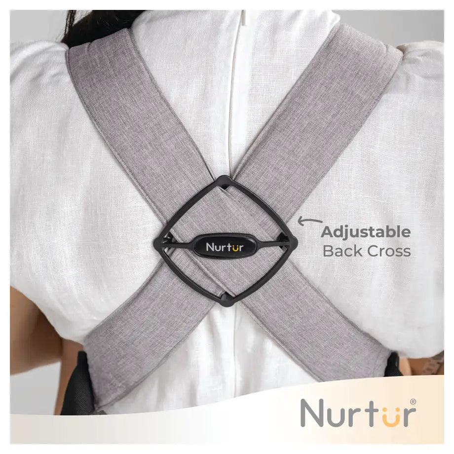 Nurtur Dove Infant Baby Carrier, Dual-Facing & Adjustable with Bib (Grey)