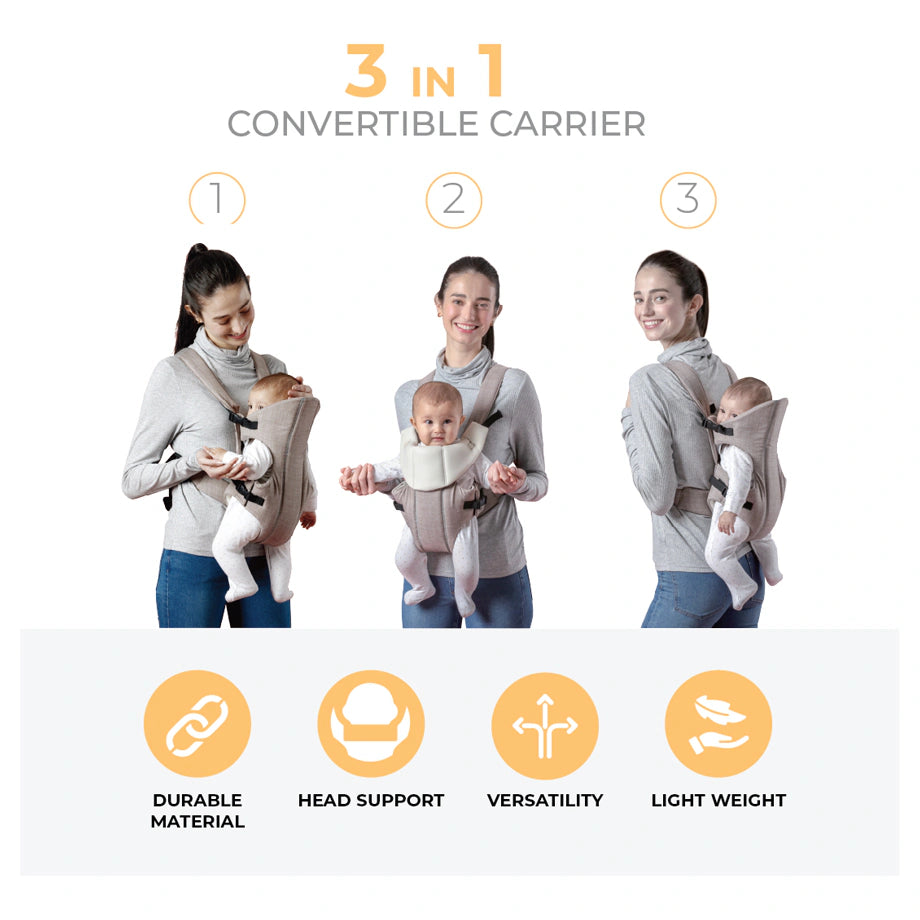 Nurtur Dove Infant Baby Carrier, Dual-Facing & Adjustable with Bib (Sand)