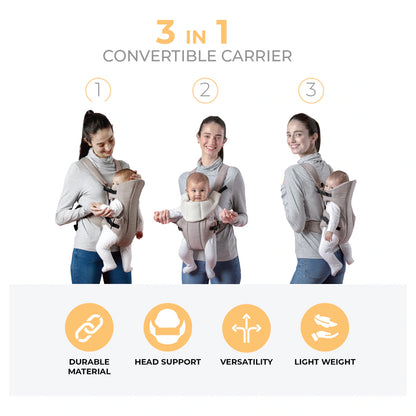 Nurtur Dove Infant Baby Carrier, Dual-Facing & Adjustable with Bib (Sand)