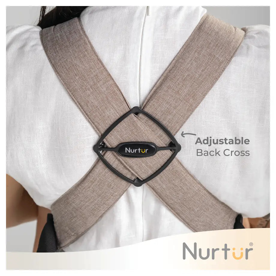 Nurtur Dove Infant Baby Carrier, Dual-Facing & Adjustable with Bib (Sand)