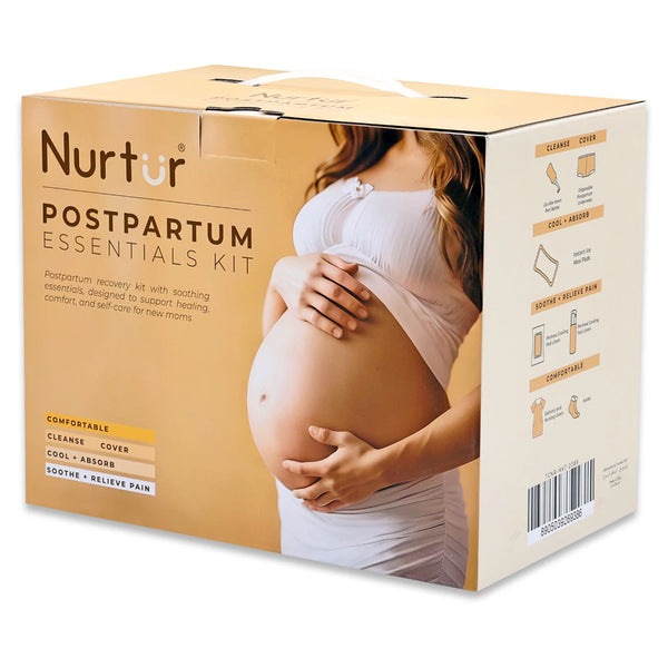 مجموعة نيرتور للعناية بالتعافي بعد الولادة - 7 في 1 مع زجاجة بيري ووسادات التبريد