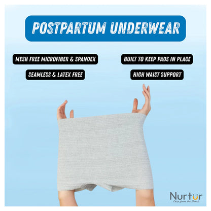 Nurtur Postpartum Recovery Care Kit – 7-in-1 with Peri Bottle & Cooling Pads