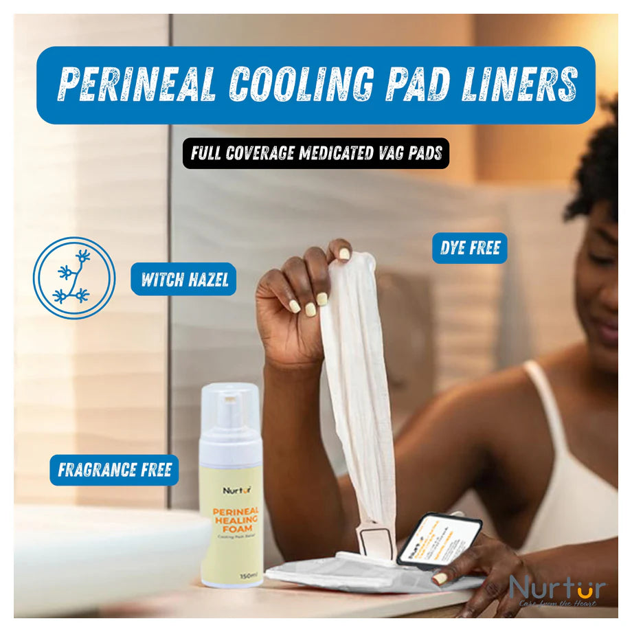 Nurtur Postpartum Recovery Care Kit – 7-in-1 with Peri Bottle & Cooling Pads