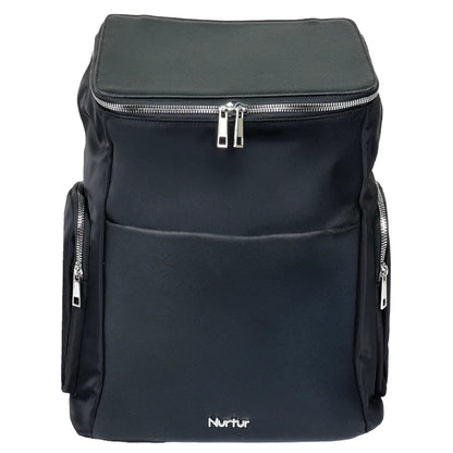 Nurtur Aura Diaper Bag Premium with Bottle Insulator & Changing Pad (Black)
