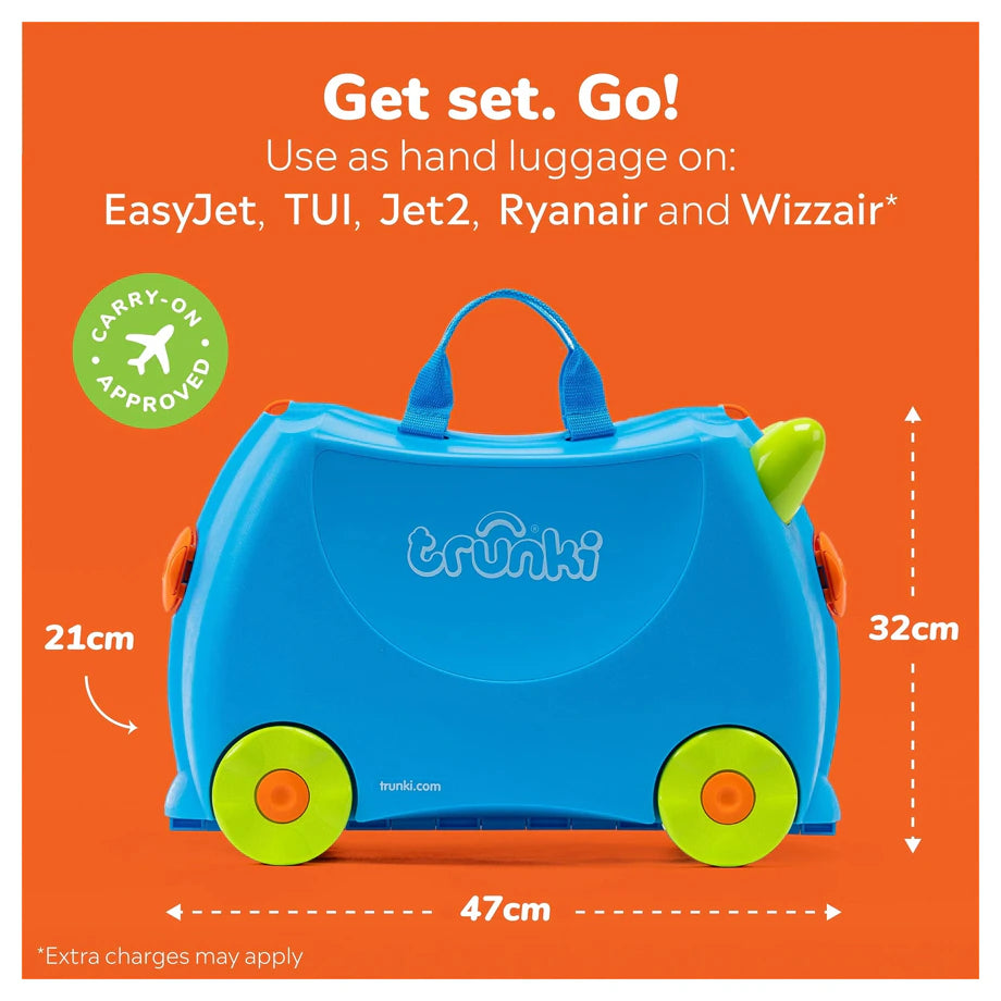 Trunki Ride on Luggage - Terrance (Blue)