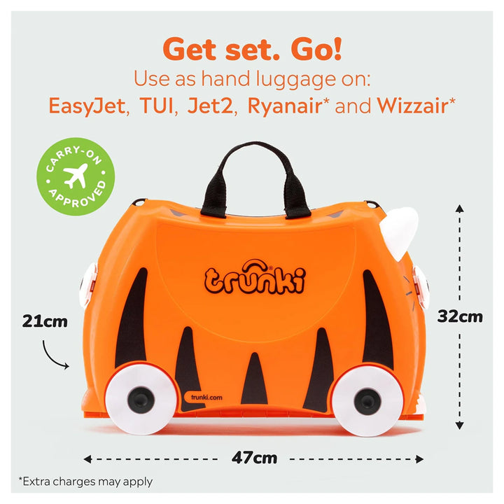 Trunki Ride on Luggage - Tipu the Tiger