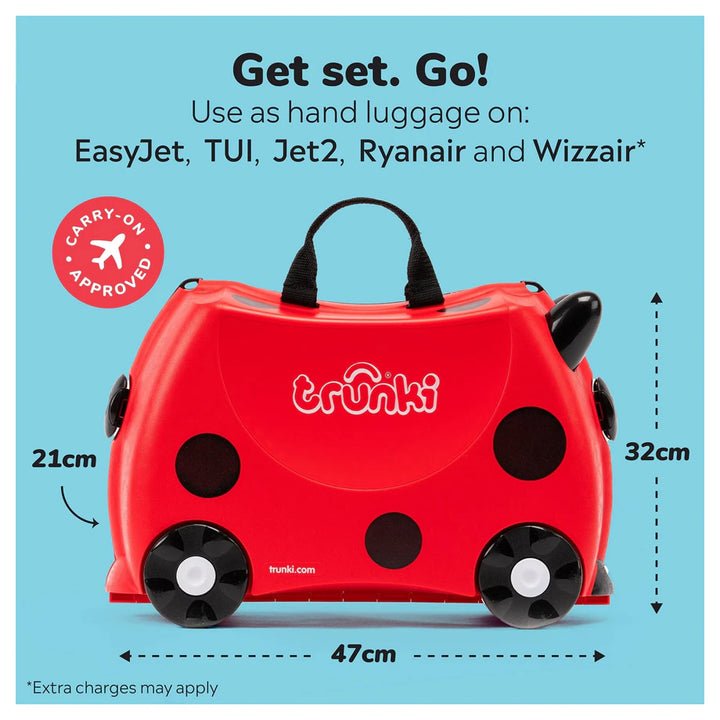 Trunki Ride on Luggage - Harley the Ladybug