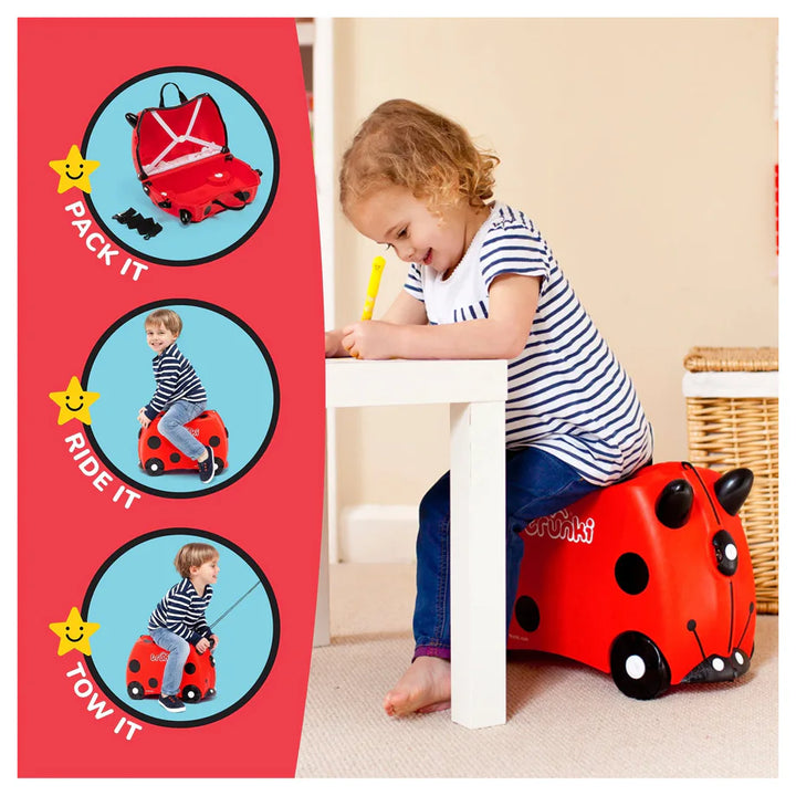 Trunki Ride on Luggage - Harley the Ladybug