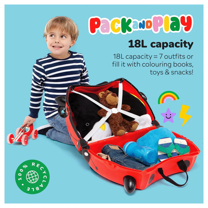 Trunki Ride on Luggage - Harley the Ladybug