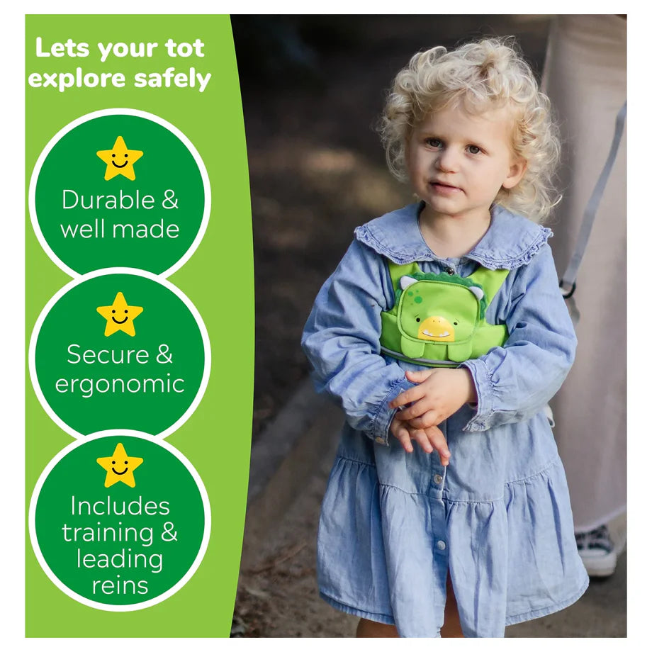 Trunki Toddlepak Walking Reins/Safety Harness (Dudley Dinosaur)