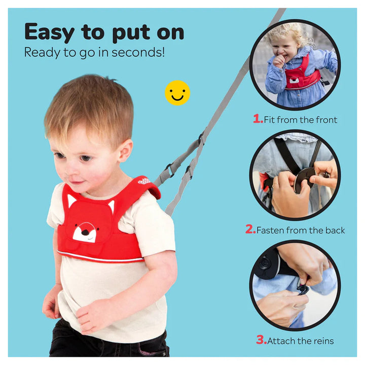 Trunki Toddlepak Walking Reins/Safety Harness (Felix Fox)