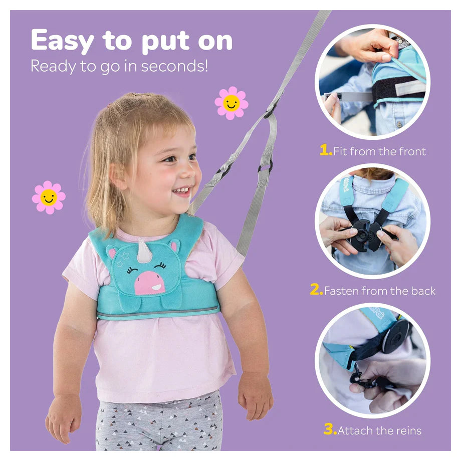 Trunki Toddlepak Walking Reins/Safety Harness (Una Unicorn)