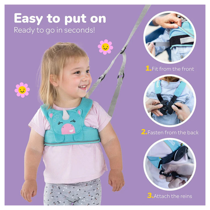 Trunki Toddlepak Walking Reins/Safety Harness (Una Unicorn)