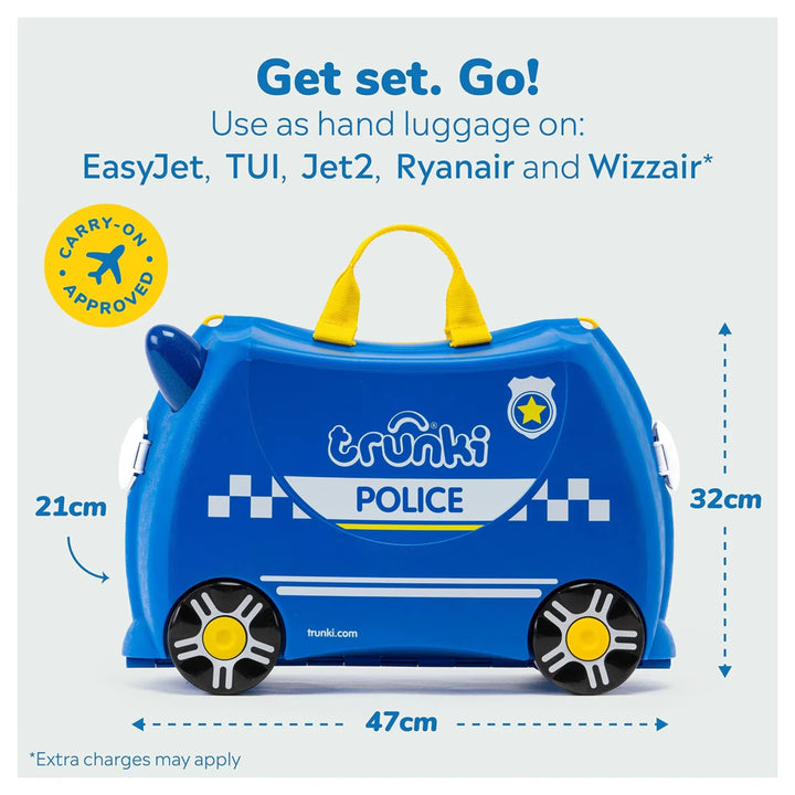 Trunki Ride on Luggage - Percy the Police Car
