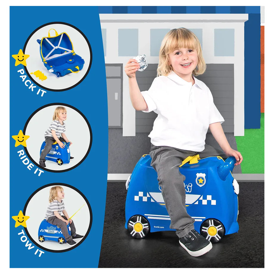 Trunki Ride on Luggage - Percy the Police Car