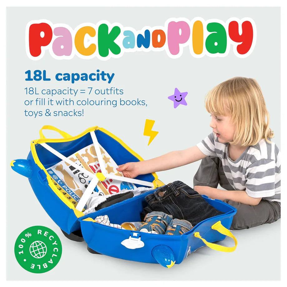 Trunki Ride on Luggage - Percy the Police Car