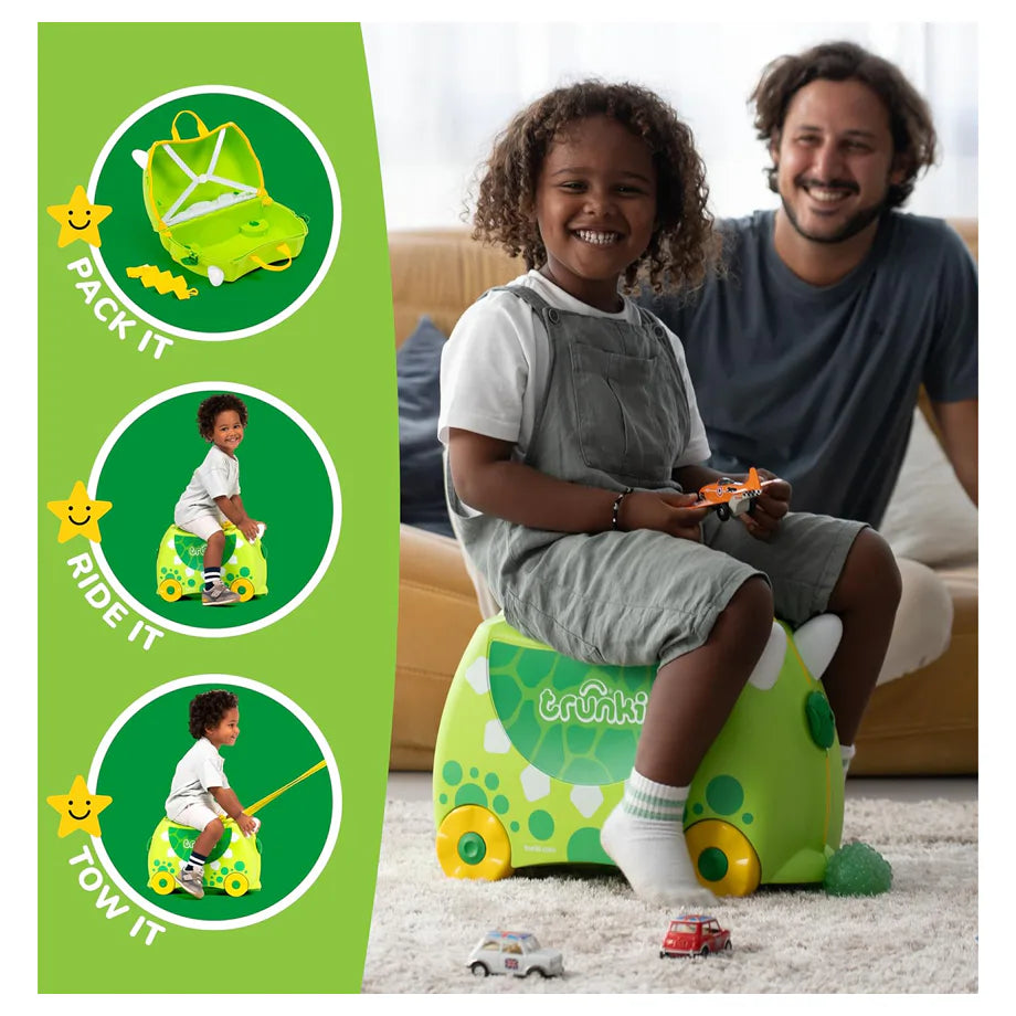 Trunki Children’s Ride?On Suitcase & Kids’ Hand Luggage (Green)