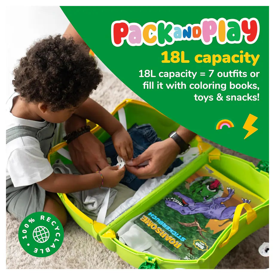Trunki Children’s Ride?On Suitcase & Kids’ Hand Luggage (Green)