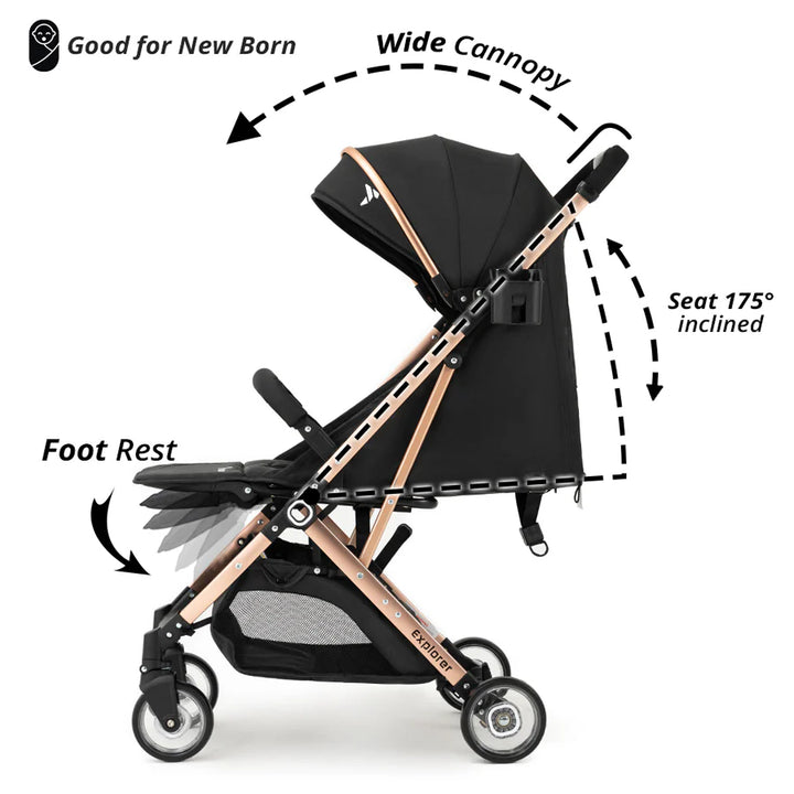 Teknum Explorer Travel Stroller (Black)