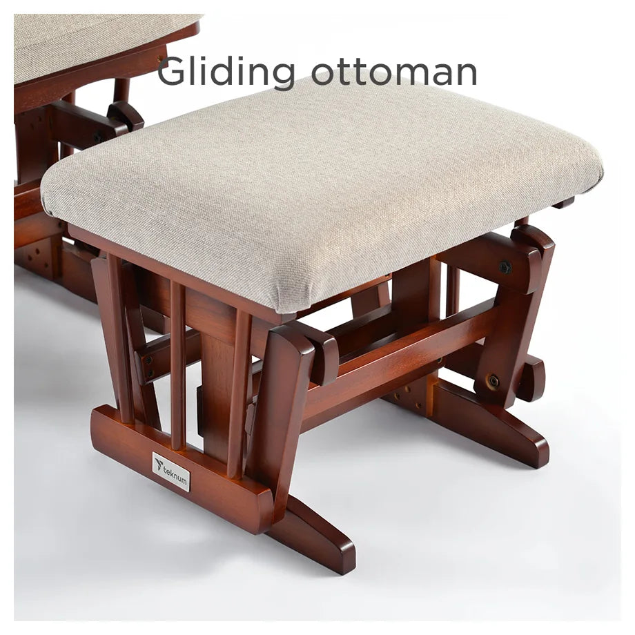 Teknum Deluxe Gliding Chair With Ottoman Set (Beige)