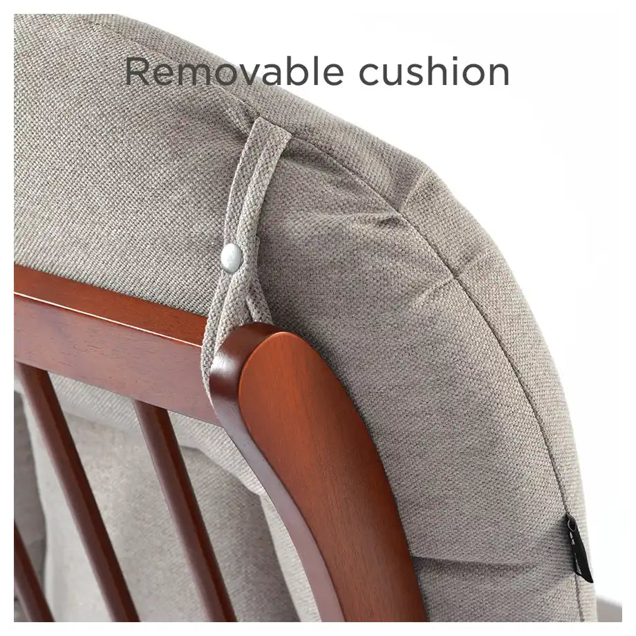 Teknum Deluxe Gliding Chair With Ottoman Set (Beige)