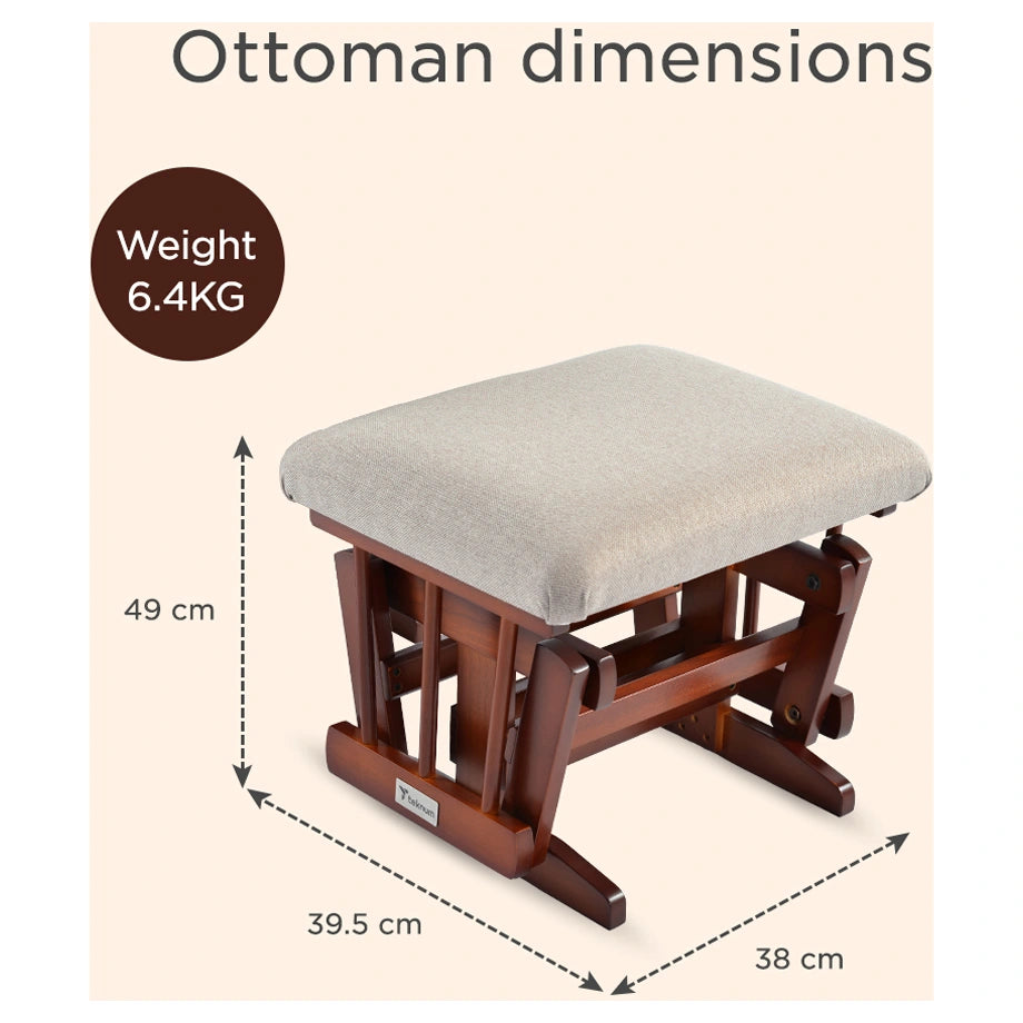 Teknum Deluxe Gliding Chair With Ottoman Set (Beige)