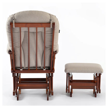 Teknum Deluxe Gliding Chair With Ottoman Set (Beige)