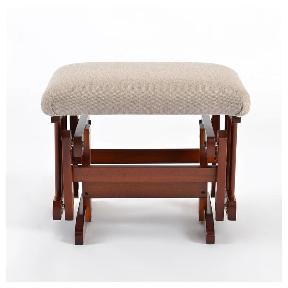 Teknum Deluxe Gliding Chair With Ottoman Set (Beige)