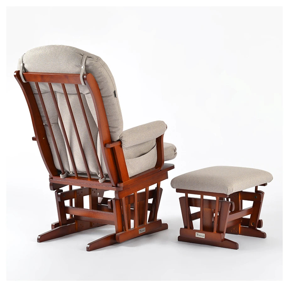 Teknum Deluxe Gliding Chair With Ottoman Set (Beige)