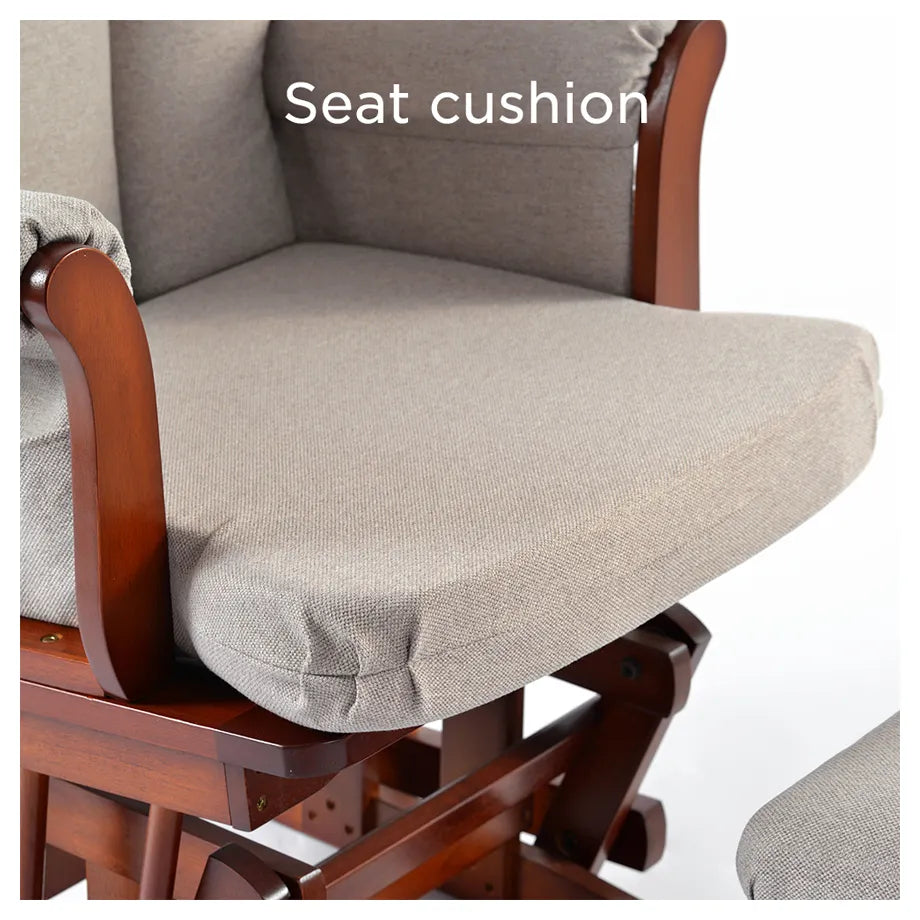 Teknum Deluxe Gliding Chair With Ottoman Set (Beige)