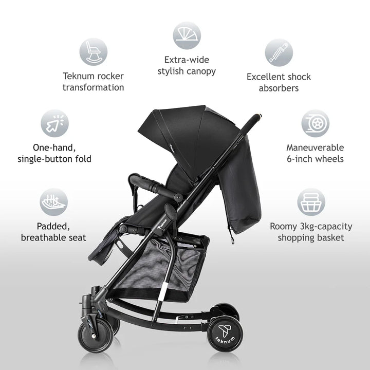 Teknum Stroller with Rocker (Black)