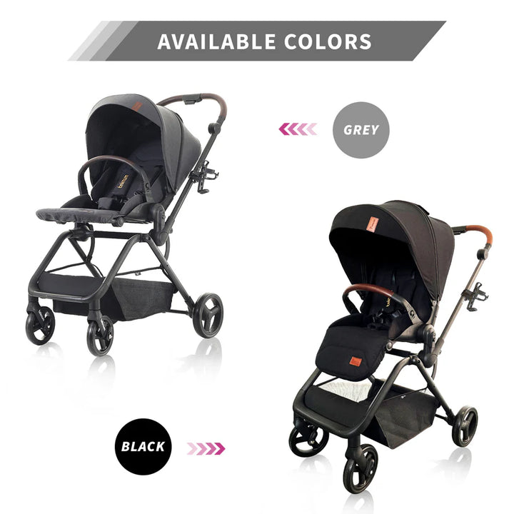 Teknum Stroll -1 Reversible Travel Stroller (Black)