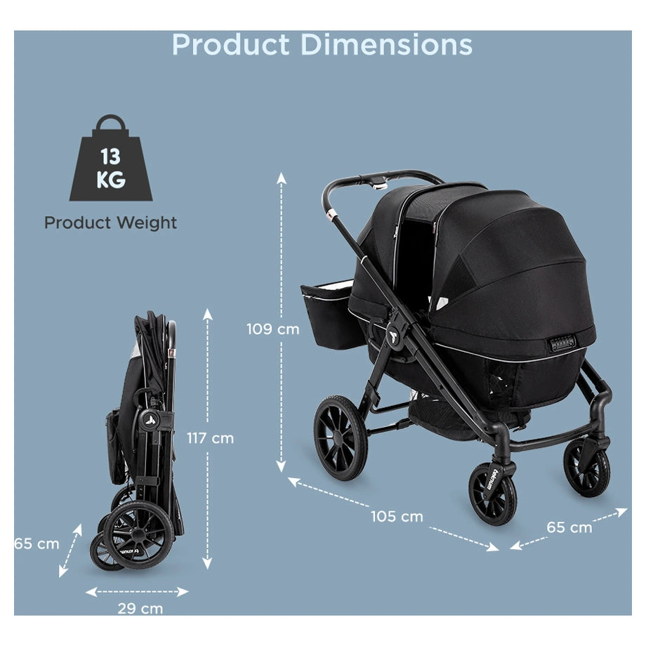 Teknum Reversible Wagon Stroller (Graphite Black)