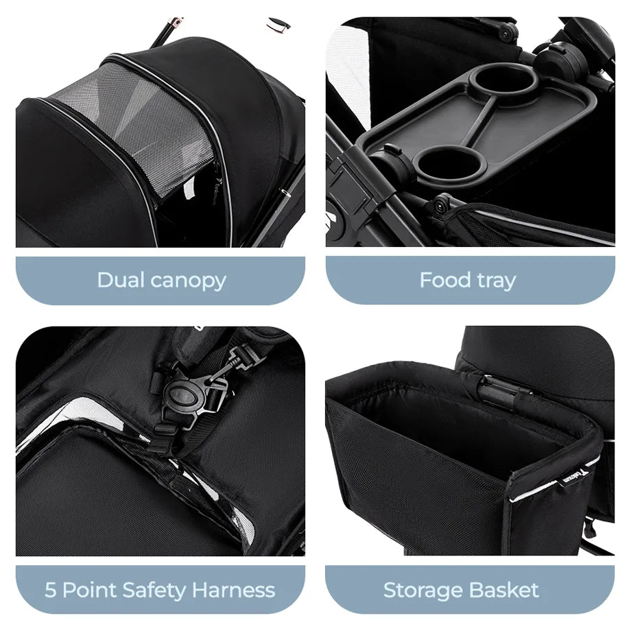 Teknum Reversible Wagon Stroller (Graphite Black)
