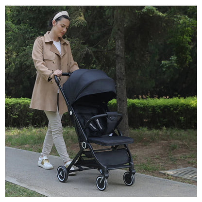 Teknum Travel Cabin Stroller with Coffee Cup Holder (Black)