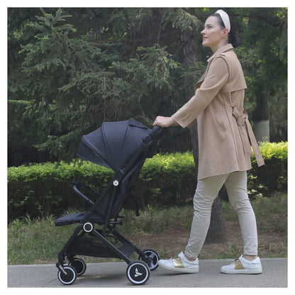 Teknum Travel Cabin Stroller with Coffee Cup Holder (Black)