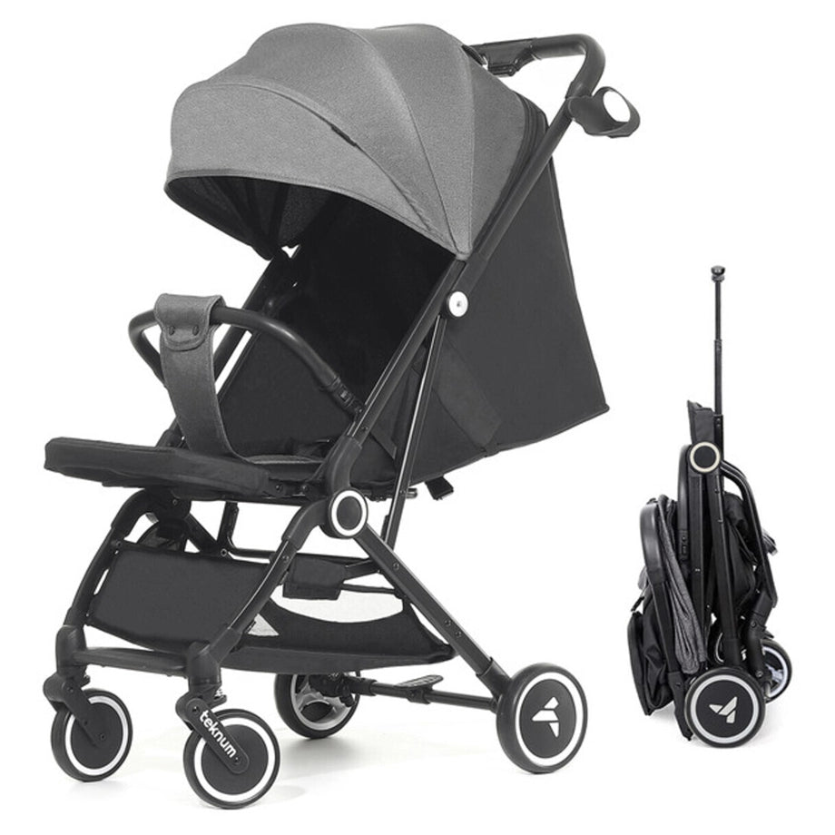 Teknum Travel Cabin Stroller with Coffee Cup Holder (Grey)