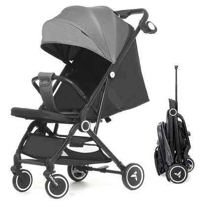 Teknum Travel Cabin Stroller with Coffee Cup Holder (Grey)