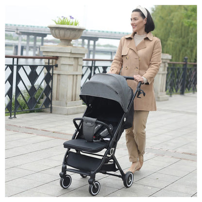 Teknum Travel Cabin Stroller with Coffee Cup Holder (Grey)