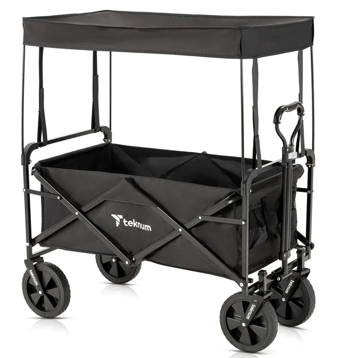 Teknum Folding Wagon Cart w/ Canopy (Black)