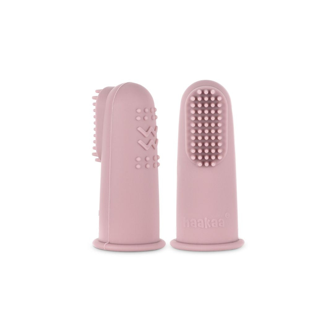 Haakaa -Textured Silicone Finger Toothbrush (Blush)