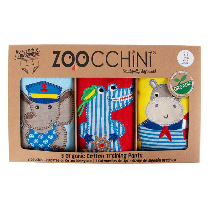 Zoocchini Organic Potty Training Pants Set Boys (2T/3T) Maritime Mates