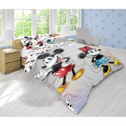 Disney Reversible Comforter x 2 with 1 Pillow Case (Mickey and Minnie Mouse)